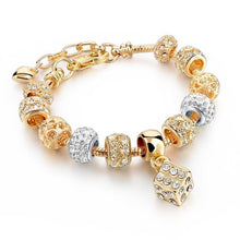 Load image into Gallery viewer, Crystal Heart Charm Bracelet