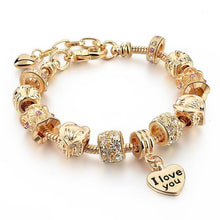 Load image into Gallery viewer, Crystal Heart Charm Bracelet