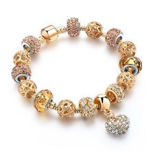 Load image into Gallery viewer, Crystal Heart Charm Bracelet