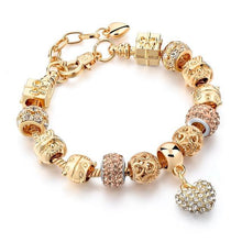 Load image into Gallery viewer, Crystal Heart Charm Bracelet