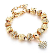 Load image into Gallery viewer, Crystal Heart Charm Bracelet