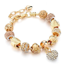 Load image into Gallery viewer, Crystal Heart Charm Bracelet
