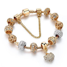 Load image into Gallery viewer, Crystal Heart Charm Bracelet