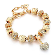 Load image into Gallery viewer, Crystal Heart Charm Bracelet