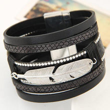 Load image into Gallery viewer, Lovely Alloy Feather Leaves Bracelet