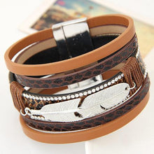 Load image into Gallery viewer, Lovely Alloy Feather Leaves Bracelet