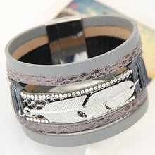 Load image into Gallery viewer, Lovely Alloy Feather Leaves Bracelet