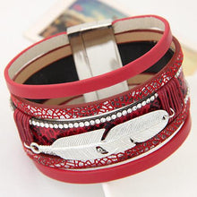 Load image into Gallery viewer, Lovely Alloy Feather Leaves Bracelet