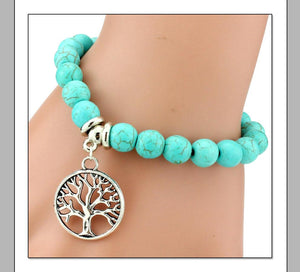 Bohemian Blue Beads Love Bracelet
