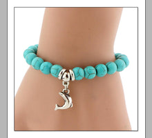 Load image into Gallery viewer, Bohemian Blue Beads Love Bracelet