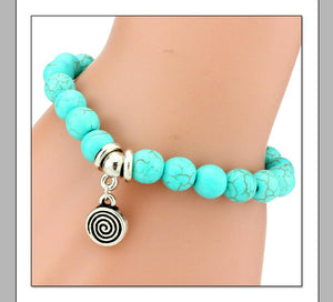 Bohemian Blue Beads Love Bracelet