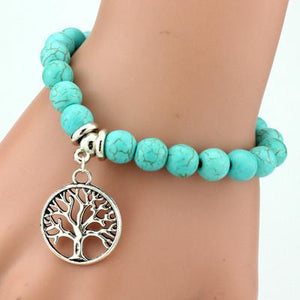 Bohemian Blue Beads Love Bracelet