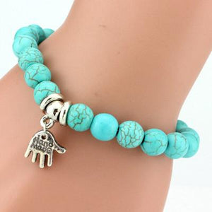 Bohemian Blue Beads Love Bracelet