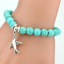 Load image into Gallery viewer, Bohemian Blue Beads Love Bracelet