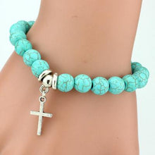 Load image into Gallery viewer, Bohemian Blue Beads Love Bracelet