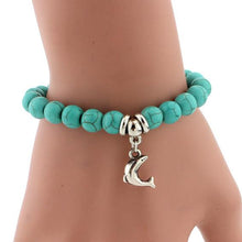 Load image into Gallery viewer, Bohemian Blue Beads Love Bracelet