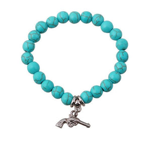 Bohemian Blue Beads Love Bracelet