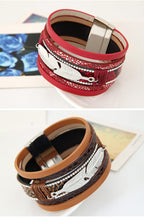 Load image into Gallery viewer, Lovely Alloy Feather Leaves Bracelet
