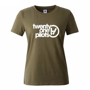 Women Twenty One Pilots Letters Print  T-Shirt