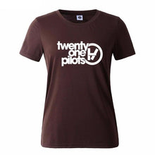 Load image into Gallery viewer, Women Twenty One Pilots Letters Print  T-Shirt