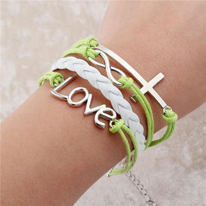 Infinite Double Leather Bracelet