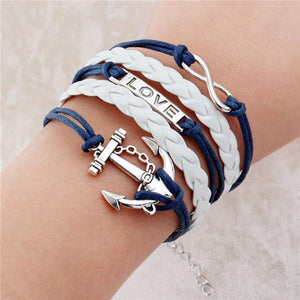 Infinite Double Leather Bracelet
