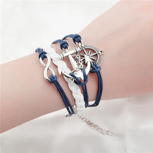 Infinite Double Leather Bracelet