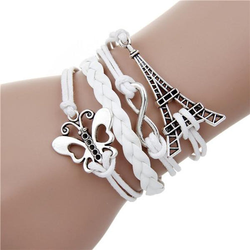 Infinite Double Leather Bracelet