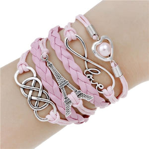 Infinite Double Leather Bracelet