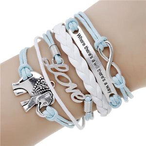 Infinite Double Leather Bracelet