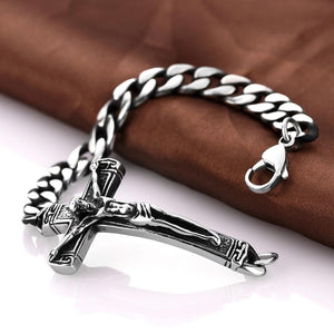 New 2017 Premium Titanium Crucifix Bracelet