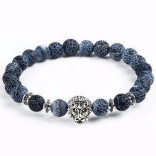 Load image into Gallery viewer, Leopard Tiger Eye Lion Head Bracelet