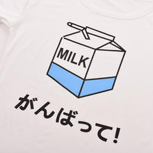 Load image into Gallery viewer, T-Shirt Women Summer Fashion Japanese Cute Soft Milk Box