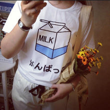 Load image into Gallery viewer, T-Shirt Women Summer Fashion Japanese Cute Soft Milk Box