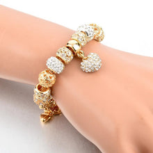 Load image into Gallery viewer, Crystal Heart Charm Bracelet