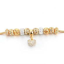 Load image into Gallery viewer, Crystal Heart Charm Bracelet