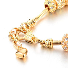 Load image into Gallery viewer, Crystal Heart Charm Bracelet