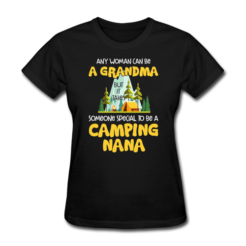 Camping Nana - Camping Shirts Men, Woman Birthday T Shirts, Summer Tops, Beach T Shirts - black