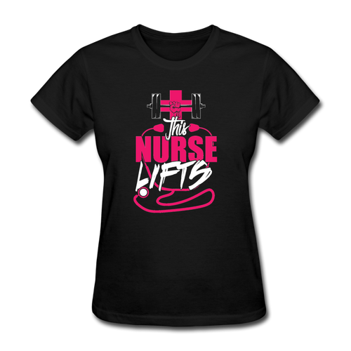 This Nurse Lifts - Nurse Shirts Women, Birthday T Shirts, Summer Tops, Beach T Shirts - black