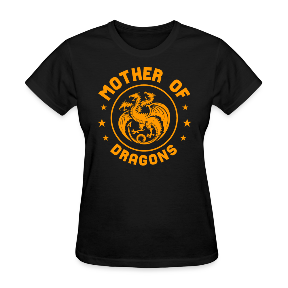 Mother Of Dragons - Mother's Day Gift, Family Shirts Women, Woman Birthday T Shirts, Summer Tops, Beach T Shirts - black