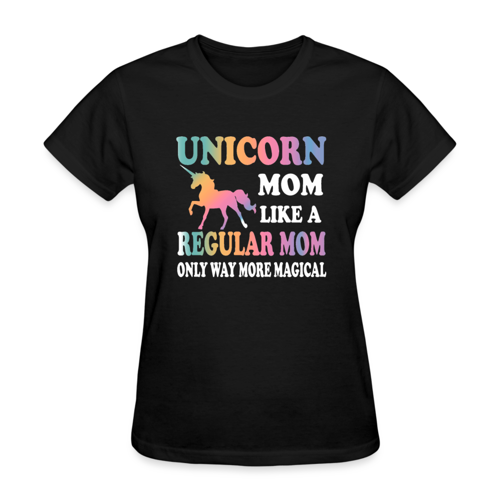 Unicorn Mom More Magical Design - Family Shirts Men, Woman Birthday T Shirts, Summer Tops, Beach T Shirts - black