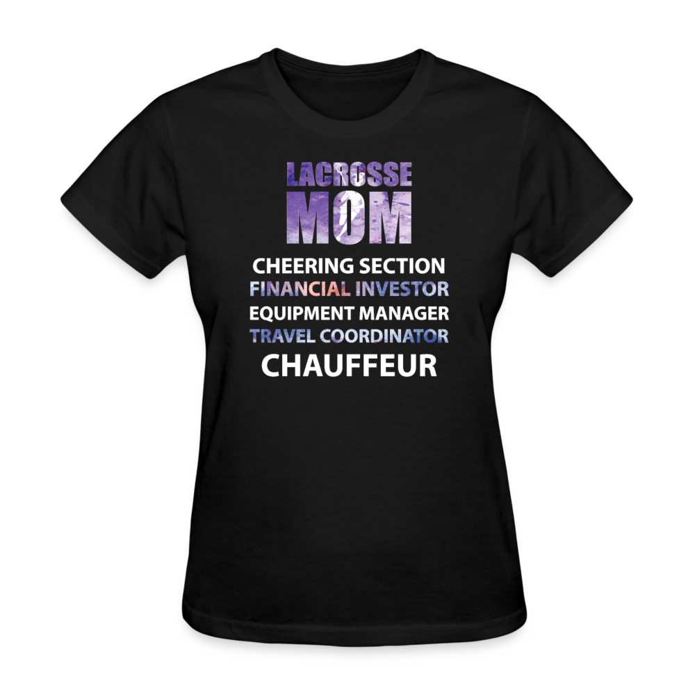 Lacrosse Mom - Mother's Day Gift, Family Shirts Women, Woman Birthday T Shirts, Summer Tops, Beach T Shirts - black