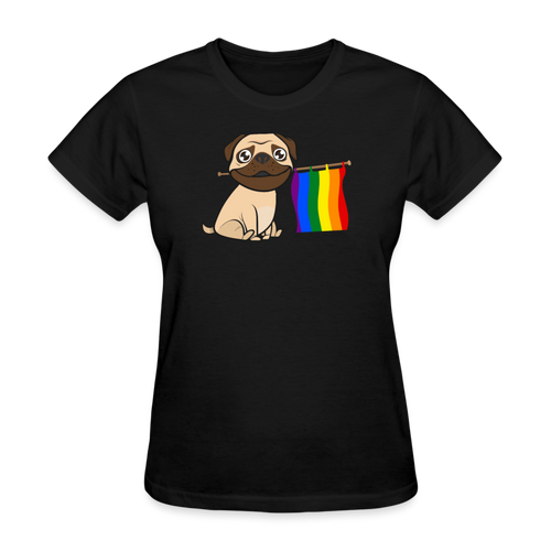 Pug LGBT Pride - LGBT Shirts Men, Woman Birthday T Shirts, Summer Tops, Beach T Shirts - black