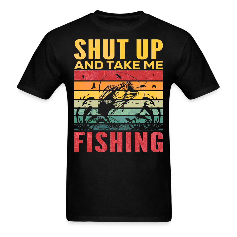 Take Me Fishing - Father's Day Shirts Men, Birthday T Shirts, Summer Tops, Beach T Shirts - black
