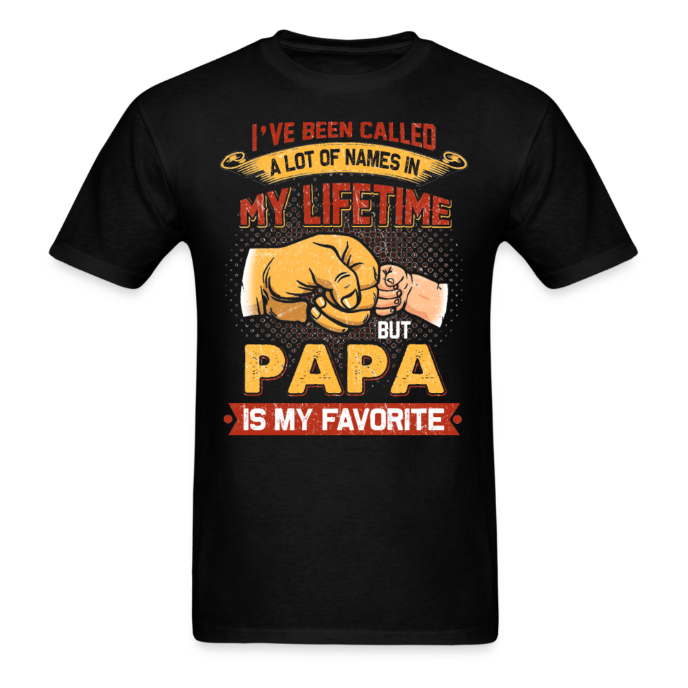Papa Is My Favorite - Father's Day Shirts Men, Birthday T Shirts, Summer Tops, Beach T Shirts - black