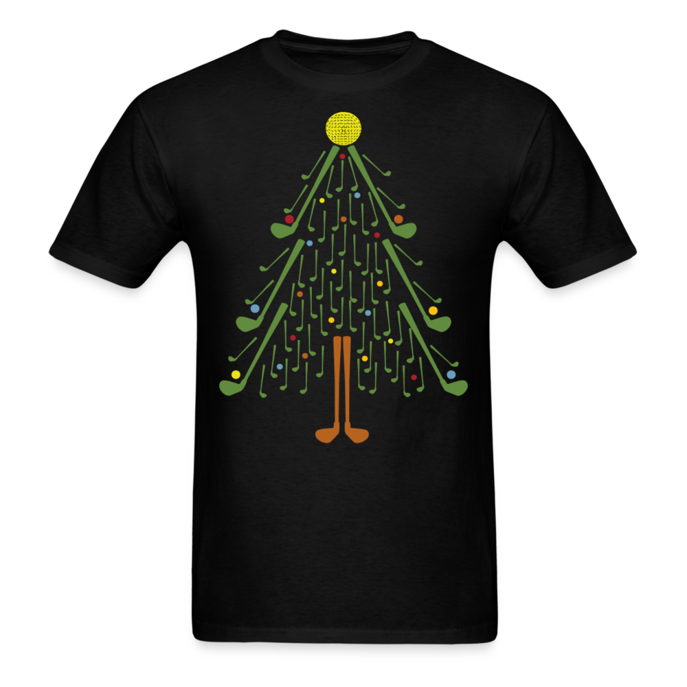 Christmas - Golf Christmas Tree - Family Shirts Men, Woman Christmas T Shirts - black