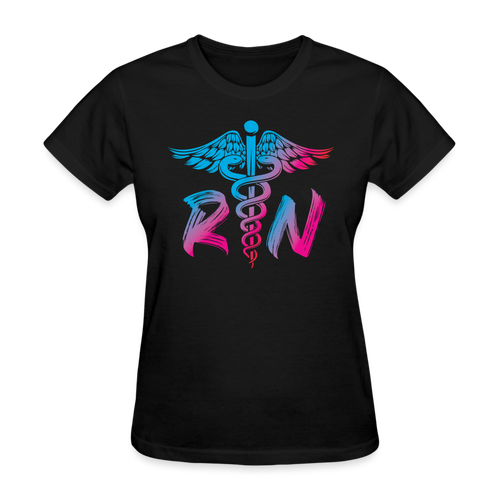 RN Sigil - Nurses Shirts Women, Men, Birthday T Shirts, Summer Tops, Beach T Shirts - black