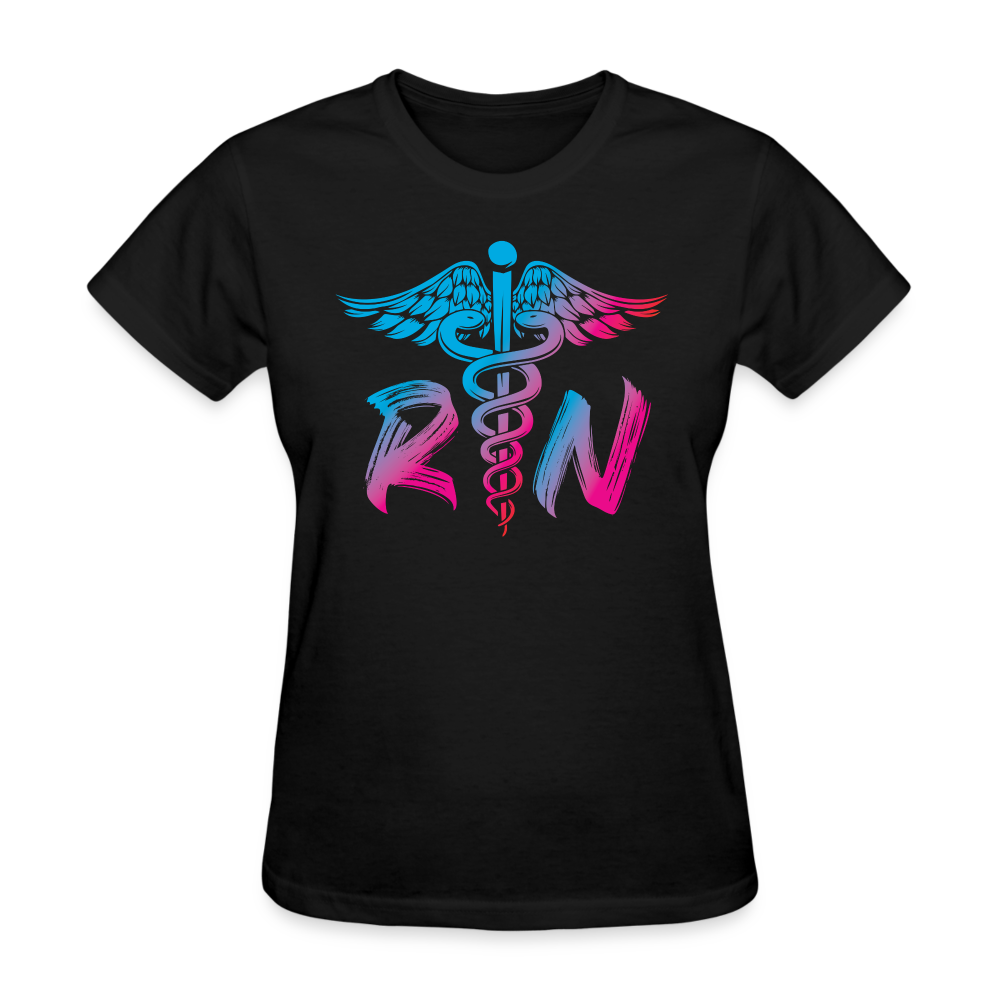 RN Sigil - Nurses Shirts Women, Men, Birthday T Shirts, Summer Tops, Beach T Shirts - black