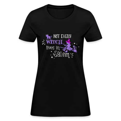 Halloween - Not Every Witch Lives In Salem - Halloween Shirts Men, Birthday T Shirts, Summer Tops, Beach T Shirts - black