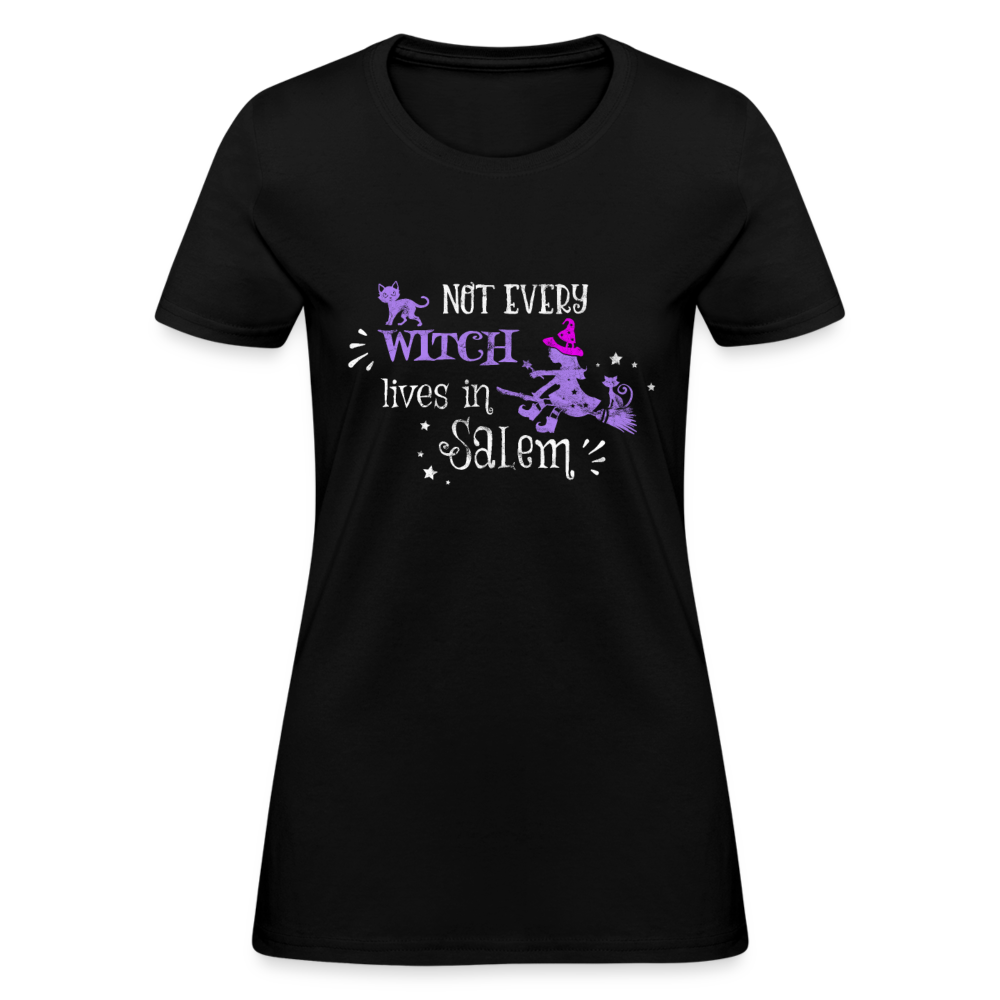 Halloween - Not Every Witch Lives In Salem - Halloween Shirts Men, Birthday T Shirts, Summer Tops, Beach T Shirts - black